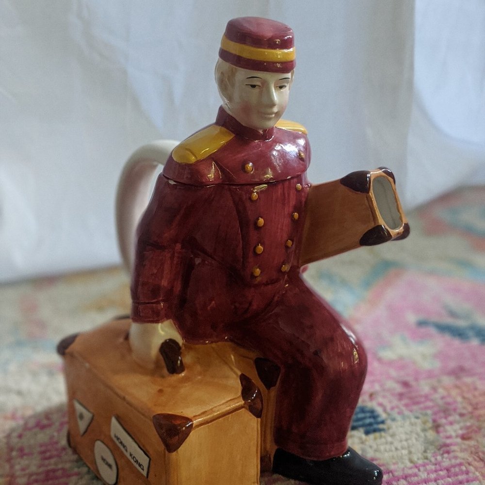 RARE Vintage Bellboy Teapot Made for Linens n' Things